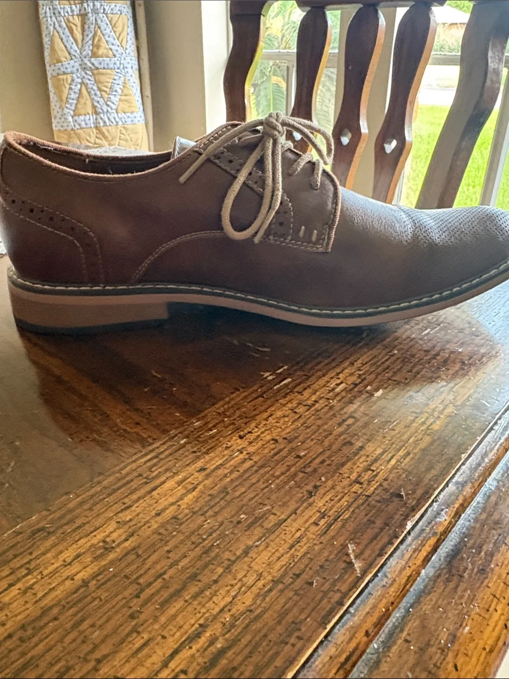 Steve Madden Brown Lace-Up Derby Oxford Shoes
